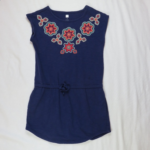 Tea Collection Other - Tea Collection 7 Girls Tunic Shirt Blue Flowers